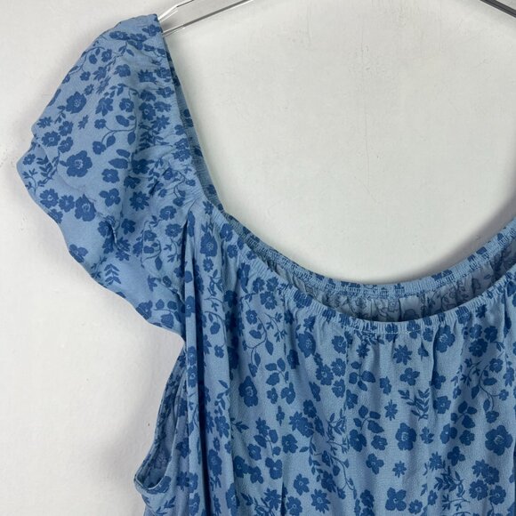 NWOT Stitch Fix The General Good Floral Blouson Peasant Top Blue Size Medium NEW - Picture 7 of 10